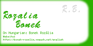 rozalia bonek business card